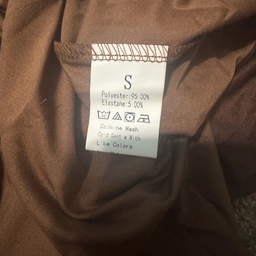 Elegant Brown Long Sleeve Dress - Picture 6 of 6